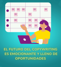 ·Ética en copywriting imagen de caricatura de una chica escribiendo un articulo de copy